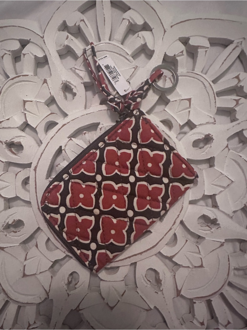 NWT- Vera Bradley-  Moorish Pattern Quilted Keychain Zip Card Pouch